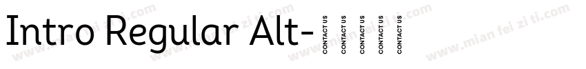 Intro Regular Alt字体转换